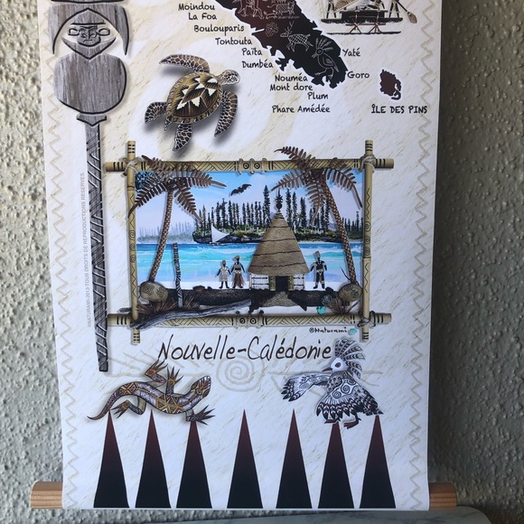 Polynesian Wall Hanging/Scroll French Polynesian - Picture 5 of 7